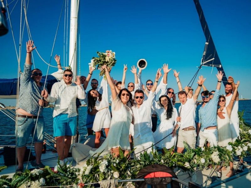 Ceremonia cununiei pe mare intr-o calatorie de vis Constanta-Bulgaria