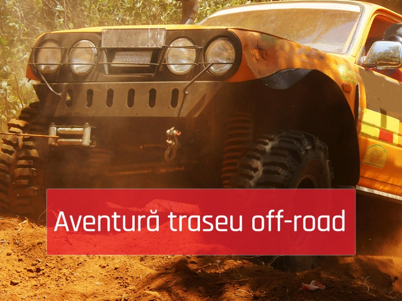 Offroad trail with a 4X4 competition car