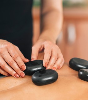 Volcanic rock massage for total relaxation