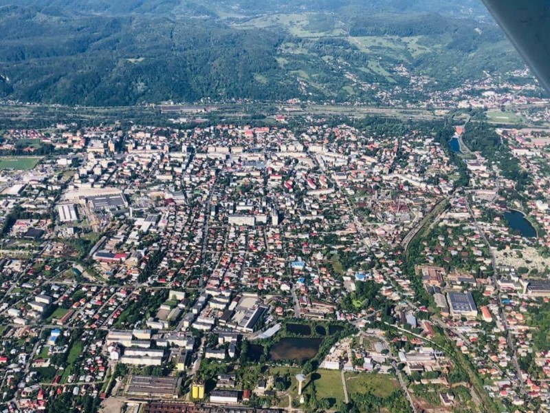 Introductory flight by plane, in Prahova