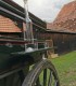 Family horse-drawn carriage rides on the plains of Harghita