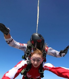 Sky-diving and escape room in an exciting day