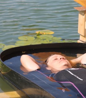 Sound wave therapy in an artificial lake from Covasna