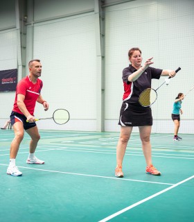 Badminton training for a group of 6 people with Carmen Blanaru