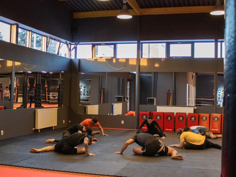Kickbox with co-workers with Catalin Morosanu in Bucharest