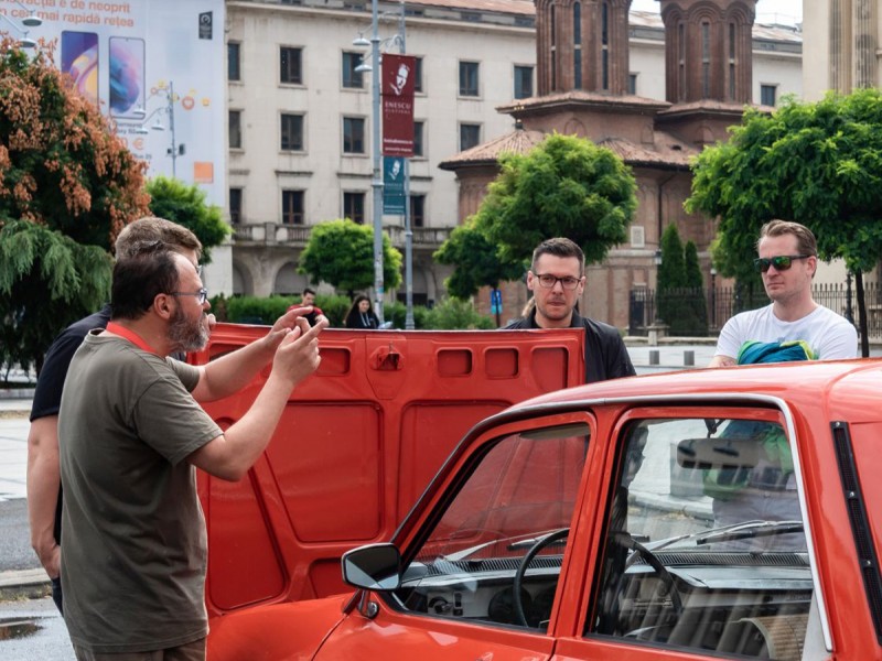 Drive a Dacia 1300 like an 80s rockstar - historical tour in Bucharest