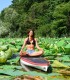 Stand up paddle on a surfboard in Neajlov Delta