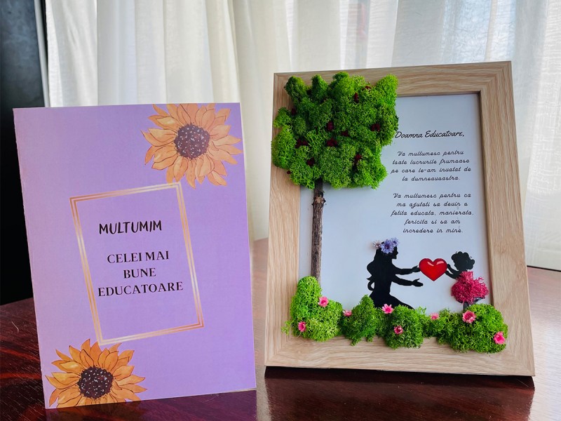 Tablouri handmade personalizate, din licheni, pentru orice ocazie