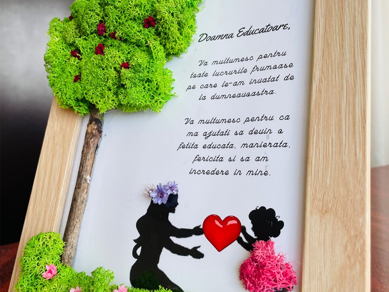 Tablouri handmade personalizate, din licheni, pentru orice ocazie