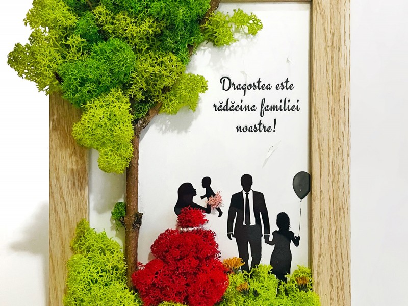 Tablouri handmade personalizate, din licheni, pentru orice ocazie