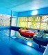 Party at a children's playground with heated pool