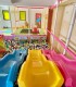 Party at a children's playground with heated pool