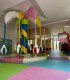 Party at a children's playground with heated pool