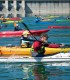 Paddling on Lake Bicaz on a kayak or canoe trip