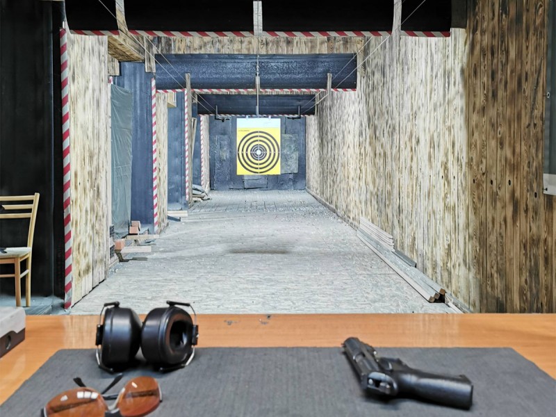Test your courage and agility at a private shooting range in Brasov