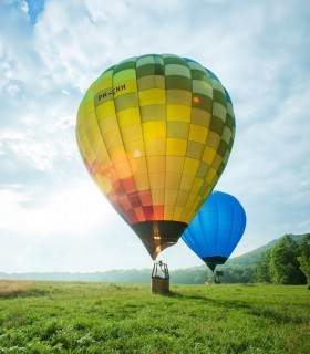 Hot air balloon flight in Brasov
