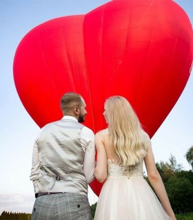Cerere in casatorie intr-un balon cu aer cald, in Brasov