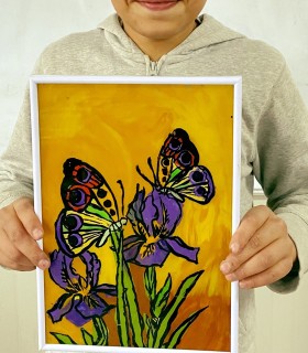 Glass painting and decorative art workshop for children in Brasov