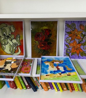 Glass painting and decorative art workshop for children in Brasov