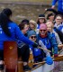 Birthday for children in dragon boat, on a lake in Bucharest