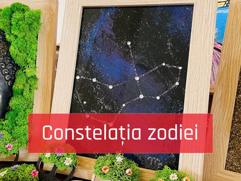 Constelatia zodiei tale intr-un tablou unic, handmade