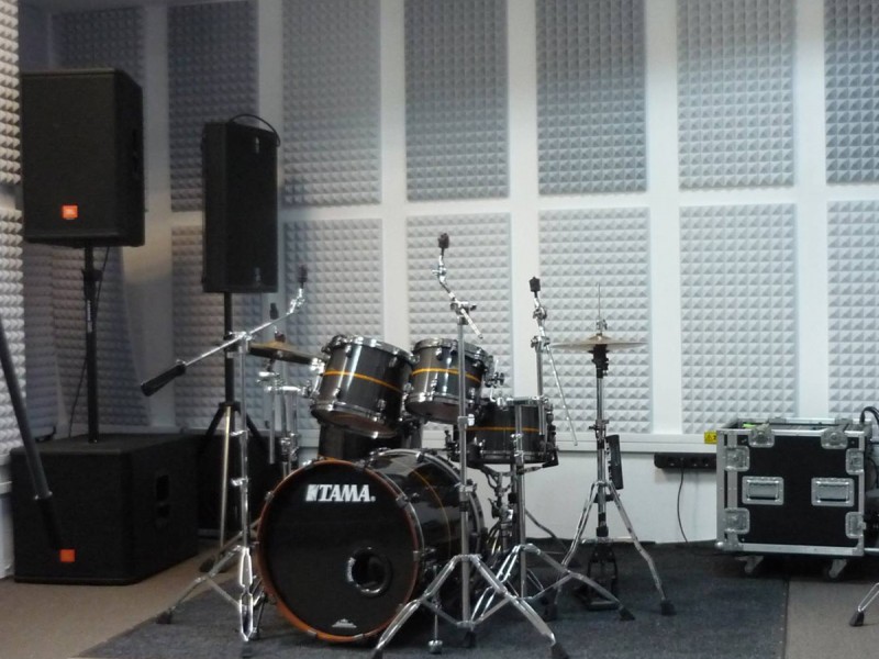Rehearsal room for drummers, in Bucharest