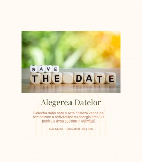 Alegerea a 2 date favorabile, prin sistemul Xuan Kong Da Gua