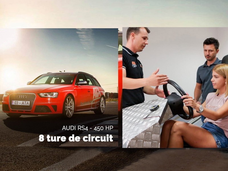 Preventive driving course and 8 laps Audi RS4, at Titi Aur Academy