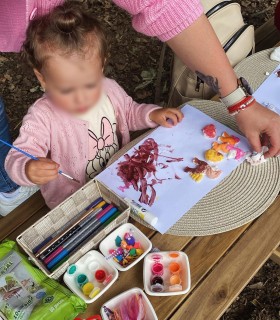 Horse riding for parents and painting workshop for children near Pitesti