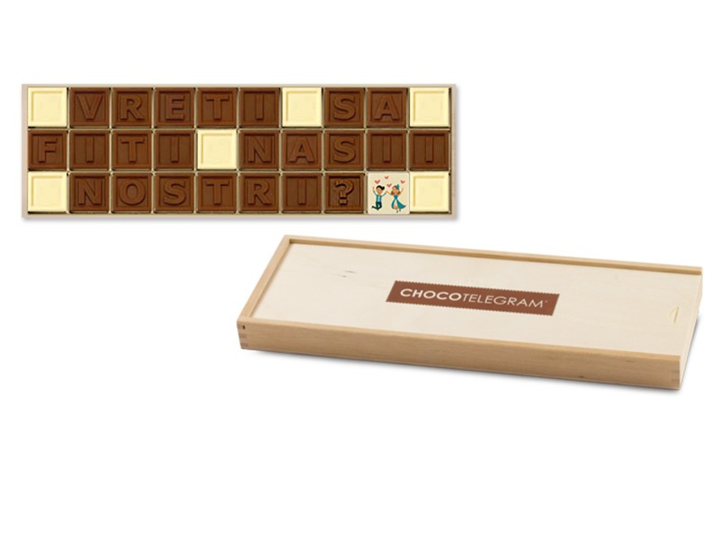 Ciocolata cu mesaj personalizat - bucurie cu fiecare bucatica