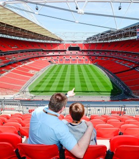 Tour of Wembley Stadium and lunch at Big Moe's Diner for 2 people in the UK