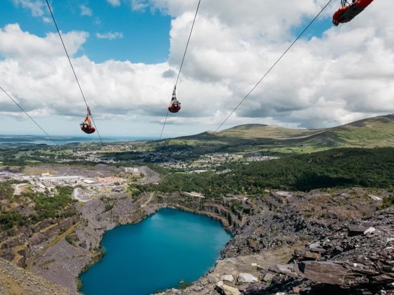 The world's fastest zip line in Wales