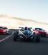 Speeding around the track in two super cars in Hertfordshire