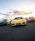 Speeding around the track in two super cars in Hertfordshire