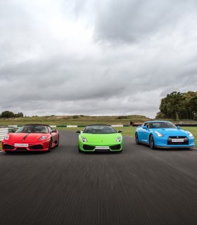 Passenger experience with 3 super cars and professional photos in the UK