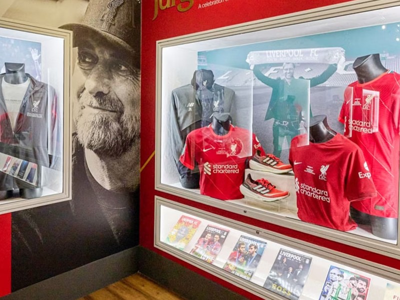 Liverpool FC stadium tour and museum admission for one adult and one child in Merseysid