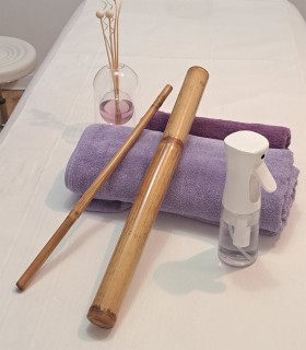 Massage with bamboo sticks and lymphatic drainage with silver thread gloves, in Bucharest