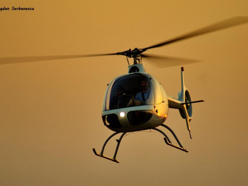 Helicopter overflight for extreme sensations seeker