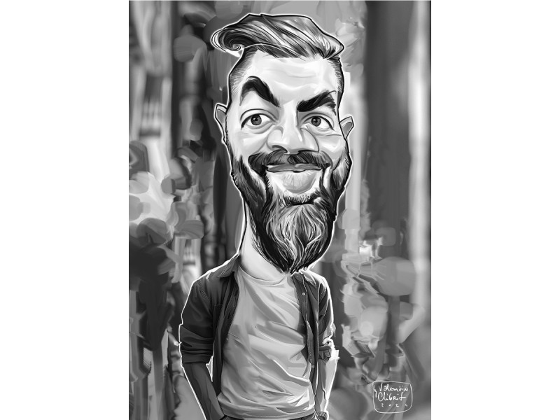 Caricatura digitala, imprimata - un cadou excelent!
