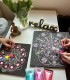Art therapy workshop to create Mandalas in dots, in Bucharest