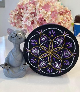 Painting workshop in Bucharest - Mandalas in dots on decorative objects