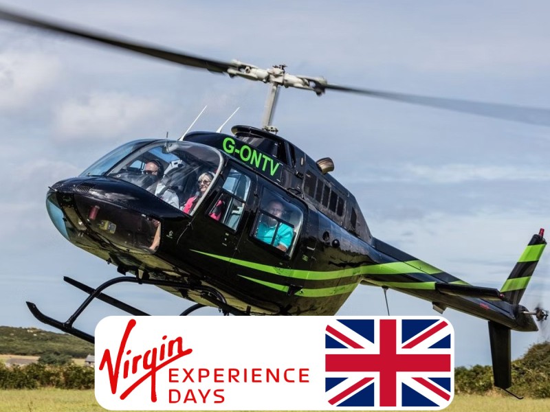 Fly with a Buzz helicopter and a souvenir photo for 2 people to 53 locations of your choice in the UK