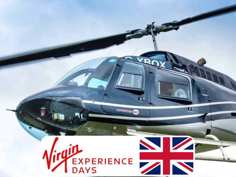 Helicopter flight and champagne for 2 people in 48 locations of your choice in the UK