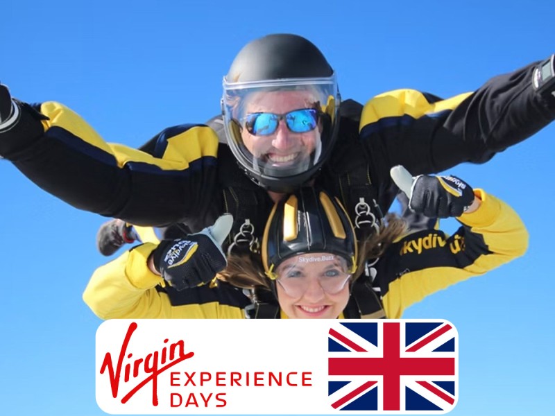 Tandem skydiving in 7 locations of your choice in the UK