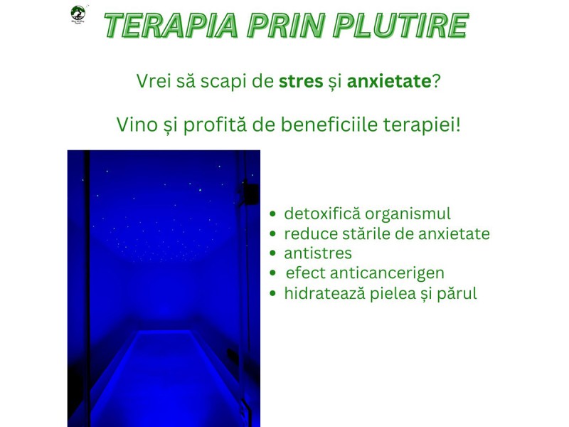 Evadare in liniste - terapie prin plutire + masaj de relaxare