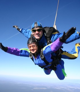 Tandem skydiving in Cluj