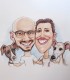 Caricatura alb negru sau color, cu livrare in toata tara