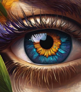 Ochiul tau, arta mea - iris in rama
