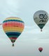 The perfect sunrise seen from a hot air balloon in Mures