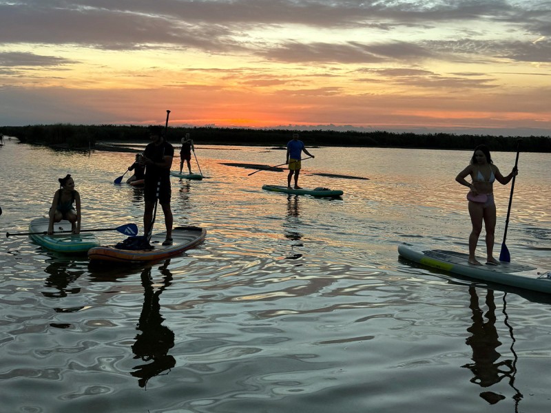 Stand up paddle - vasleste pe placa de surf in delta Neajlovului